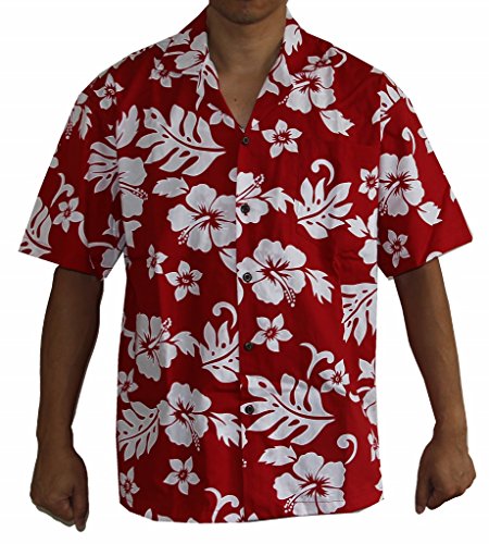 Made in Hawaii! Herren Hibiscus Flower Klassische Hawaii-Hemden Shirt Hemd - Groß von Alohawears Clothing Company