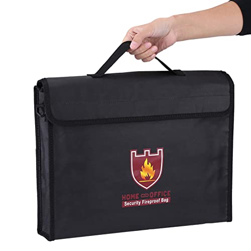 Alomejor 2 Größen Feuerfestes Doppelseitiger Resistenter Beutel für Lipo -Batterie -Gelddokument, wasserdichte Leichte Beutel, Bequemer Feuerfestem Dokumentbeutel, Geeignet für Reise und H von Alomejor