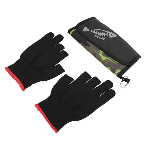 Alomejor Fischerei Weicher Köderspeicherbeutel mit 1 Paar Nicht -Schlupf -Handschuhen 600d Oxford Wasserdichte Köder Organizer Tackle Bag 6 Transparente Abnehmbare Beutel für Süßwassersalzwasserangler von Alomejor