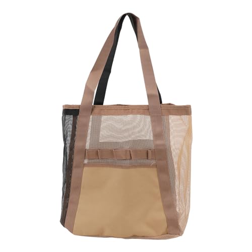 Alomejor Große Kapazität Frauen Strandtasche, Leichte Modische PVC -Mesh -Umhängetasche, Faltbar für Reisen, Einkaufen, Camping von Alomejor