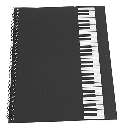 Alomejor Manuskriptpapier Blanko Notenheft Musikerheft mit 50 Seiten zum Kopieren und Schreiben von Noten(Schwarzes Klavier) von Alomejor