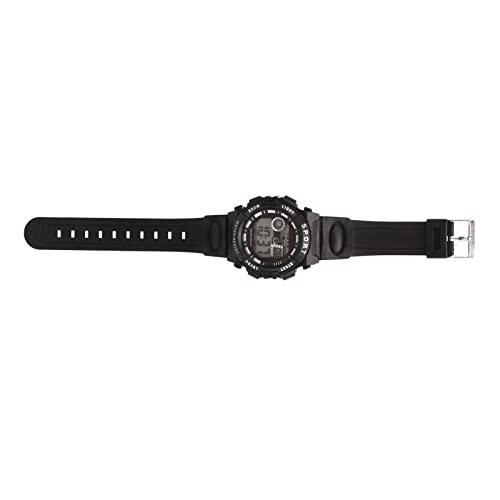 Alomejor Multifunktionale Herren -Digitale Sportuhr mit Ganzem Haufen, Tages-/Datum -Display und Leuchtendem Licht Zum Schwimmen, WR50m Wasserdicht (Black) von Alomejor