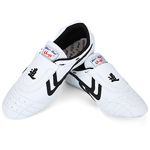 Alomejor Taekwondo Schuhe Kampfkunst Sneaker Boxen Karate Kung Fu Tai Chi Schuhe Schwarze Streifen Turnschuhe leichte Schuhe(40) von Alomejor