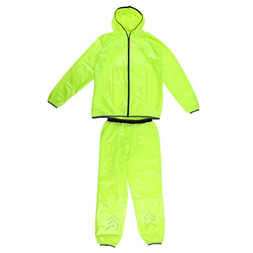 Alomejor Unisex-Regenanzüge, Regenmantelhosen Regenbekleidung Wasserdichte Jacken und Hosen mit reflektierenden Streifen für den Radsport(S) von Alomejor