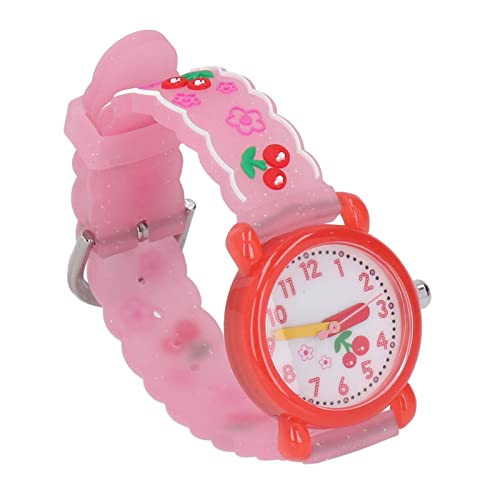 Cartoon-Uhr, Tragbare Kinderuhr, Exquisites Professionelles Geburtstagsgeschenk für Outdoor-Aktivitäten für Im Alter von 3–8 Jahren (Rot) von Alomejor