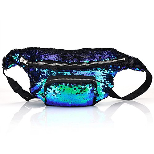 Frauen Gürteltasche Pailletten Shining Fanny Pack mit Single Shoulder Design von Alomejor