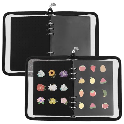 Alongen 2PCS Pin Display Buch Bequeme Filzkollektion Buch Mehrzweck Patch Display Veranstalter für Garage Office Room School(Schwarz) von Alongen