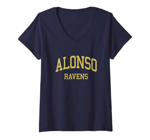 Damen Alonso High School HS Tampa FL Retrosport T-Shirt mit V-Ausschnitt von Alonso High School T-Shirts & Gifts