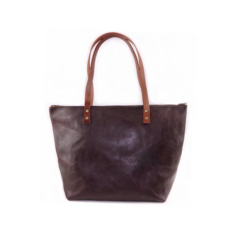 Ausverkauf Leder-Tasche Mit Reißverschluss-Tasche-Schlüssel Schleife Vollnarbigem Rindsleder Tote Ausverkauf Leder-Tasche Mit Reißverschluss-Tasche-Schlüssel Schleife Vollnarbigem Rindsleder Tote von AlonyaXia