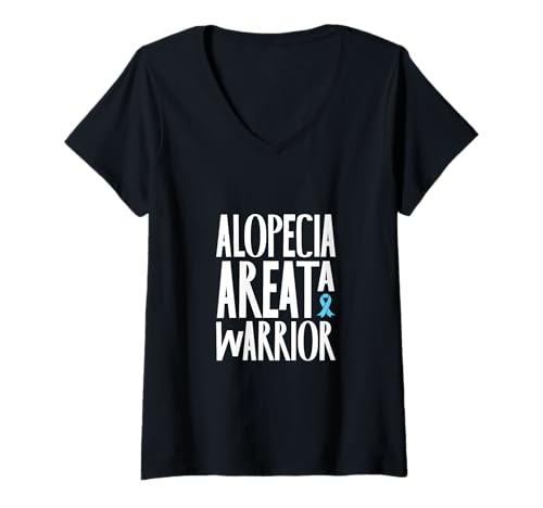 Damen Alopecia Areata - Kämpfer mit Stolz T-Shirt mit V-Ausschnitt Damen Alopecia Areata - Kämpfer mit Stolz T-Shirt mit V-Ausschnitt von Alopecia Areata Awareness Designs