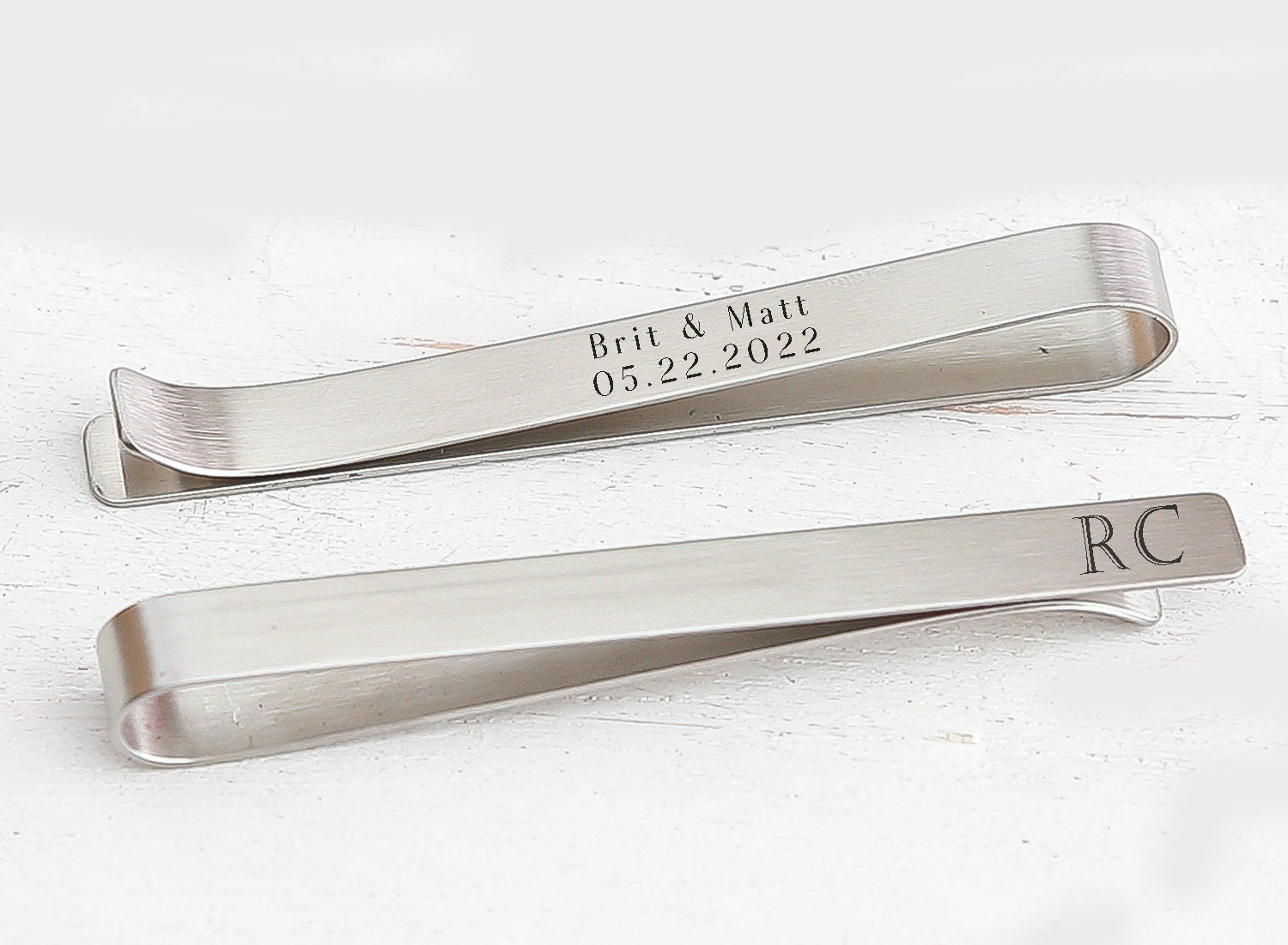 Krawattenklammer - Personalisierte Gravur Bräutigam Geschenk Vater Der Braut Hochzeitsaccessoires von Aloralinks