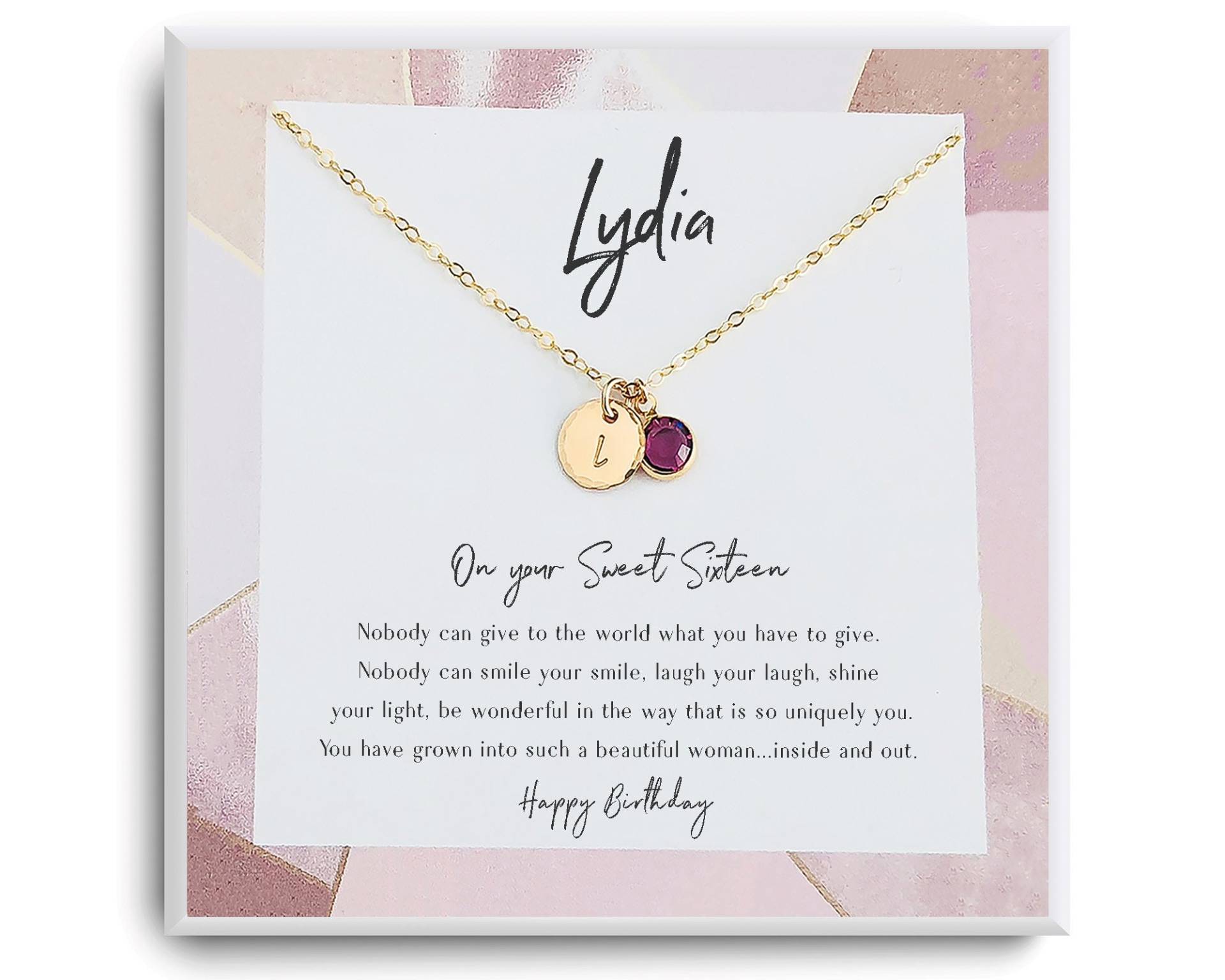 Sweet 16 Halskette - Sixteen 16Th Birthday Geschenk Für Tochter, Nichte, Patenkind, Enkelin, Freundin, Stieftochter, Schwester von Aloralinks