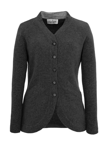 AlpSpur Damen Strickjacke LISA11 anthrazit 46 von AlpSpur