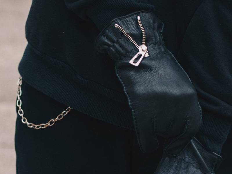 Herren Winter Handschuhe - Schwarz Mit Wolle Gefüttert Hirschleder von AlpaGlovesHU