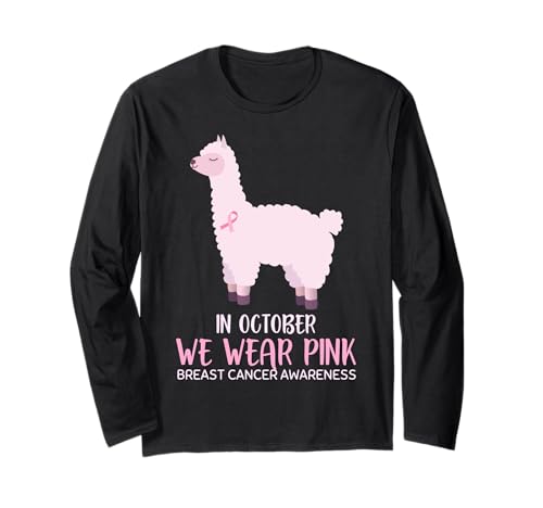 Tragen Sie diesen Oktober Pink Alpaka Brustkrebs Bewusstsein Frauen Langarmshirt Tragen Sie diesen Oktober Pink Alpaka Brustkrebs Bewusstsein Frauen Langarmshirt von Alpaca Breast Cancer Survivor Pink Outfit October