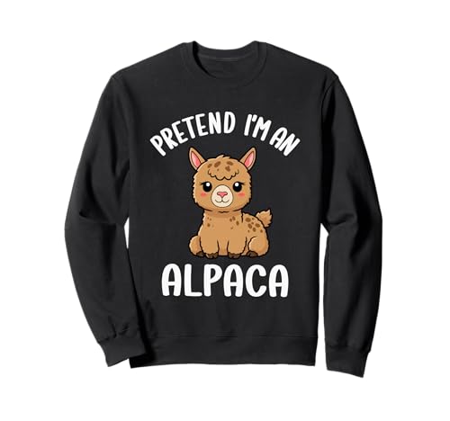 Pretend I'm An Alpaka Kinder Lustiges Alpaka Halloween Kostüm Sweatshirt Pretend I'm An Alpaka Kinder Lustiges Alpaka Halloween Kostüm Sweatshirt von Alpaca Costume Boys Girls Kid Easy Lazy Halloween