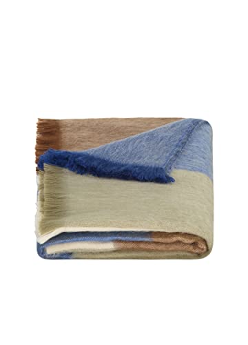 Alpaca Loca 415 Blocked Cobalt Blue/Naturals Scarf, Blau, One Size von Alpaca Loca