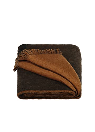 Alpaca Loca Slim Double Camel/Black H Scarf, Schwarz, One Size von Alpaca Loca