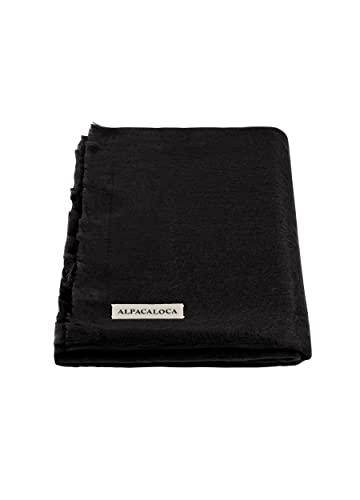 Alpaca Loca Unisex Slim Scarf, Schwarz, One Size von Alpaca Loca