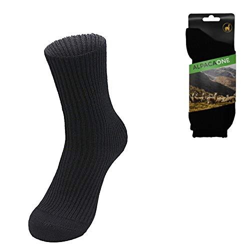 Alpaka Diabetes Socken Gesundheitssocken gerippt Damen & Herren 1 Paar von AlpacaOne