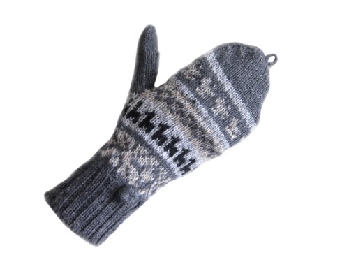 Alpacaandmore Graue unisex Fäustlinge Handschuhe zum fingerfrei tippen Alpakawolle Alpacaandmore Graue unisex Fäustlinge Handschuhe zum fingerfrei tippen Alpakawolle von Alpacaandmore