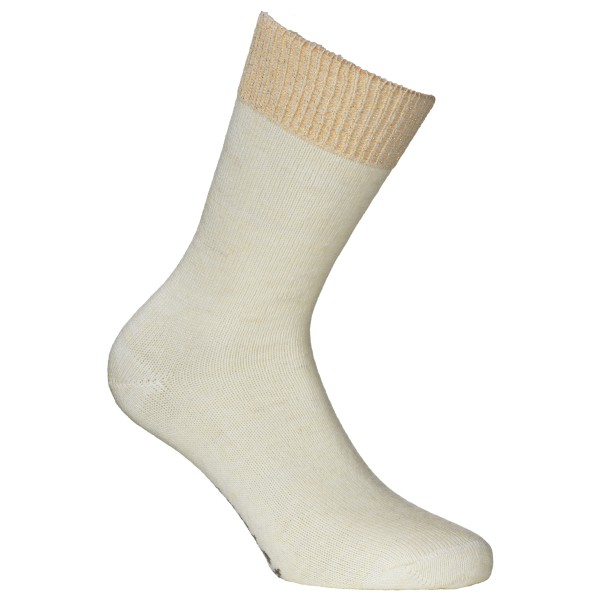 Alpacasocks&Co - Women's Alpaca Sparkle Crew - Multifunktionssocken Gr 36-39 beige von Alpacasocks&Co