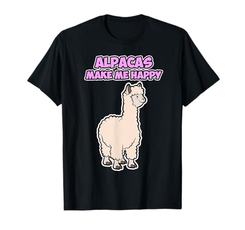 Alpaka Design für Damen - Alpacas make me Happy T-Shirt Alpaka Design für Damen - Alpacas make me Happy T-Shirt von Alpaka Design für Damen