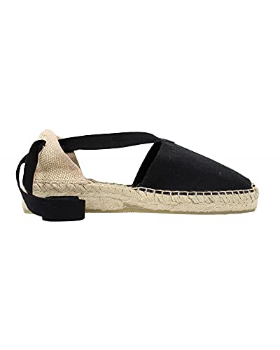 ALPARGATUS - Espadrilles für Damen mit niedrigem Keilabsatz - Valenciana 1 Seil, Schwarz , 37 EU von Alpargatus