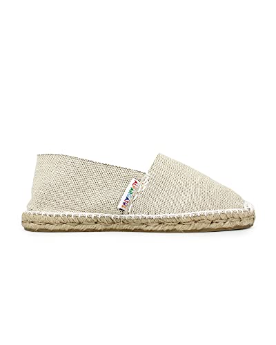 ALPARGATUS Flache Espadrilles aus Segeltuch, handgefertigt in Spanien, beige, 40 EU von Alpargatus