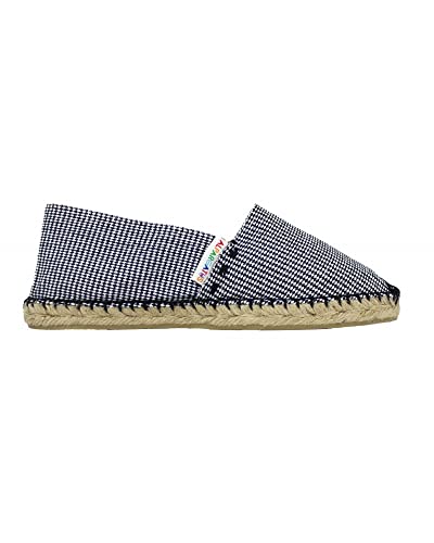 ALPARGATUS Flache Espadrilles mit Hahnentrick-Design, Negro, 40 EU von Alpargatus