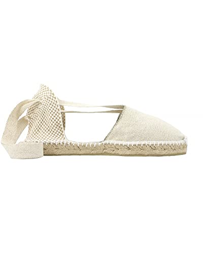 ALPARGATUS Valencianische Espadrilles, flach, aus Segeltuch und Jutesohle (Schuhe handgefertigt in Spanien), Jaspis, 37 EU von Alpargatus