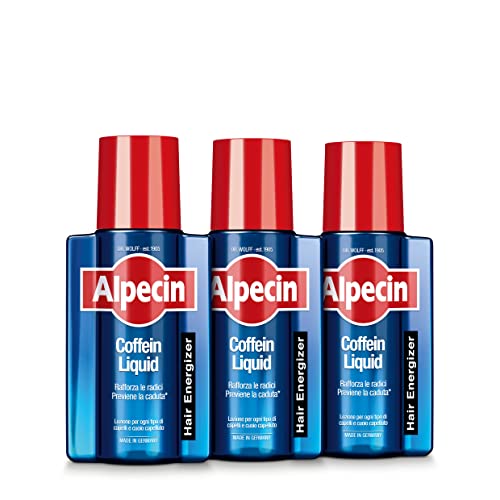Alpecin Coffein Liquid 3 x 200 ml | Anti-Haarausfall Lotion für natürliches Haarwachstum für Männer | Haarprodukt von Alpecin
