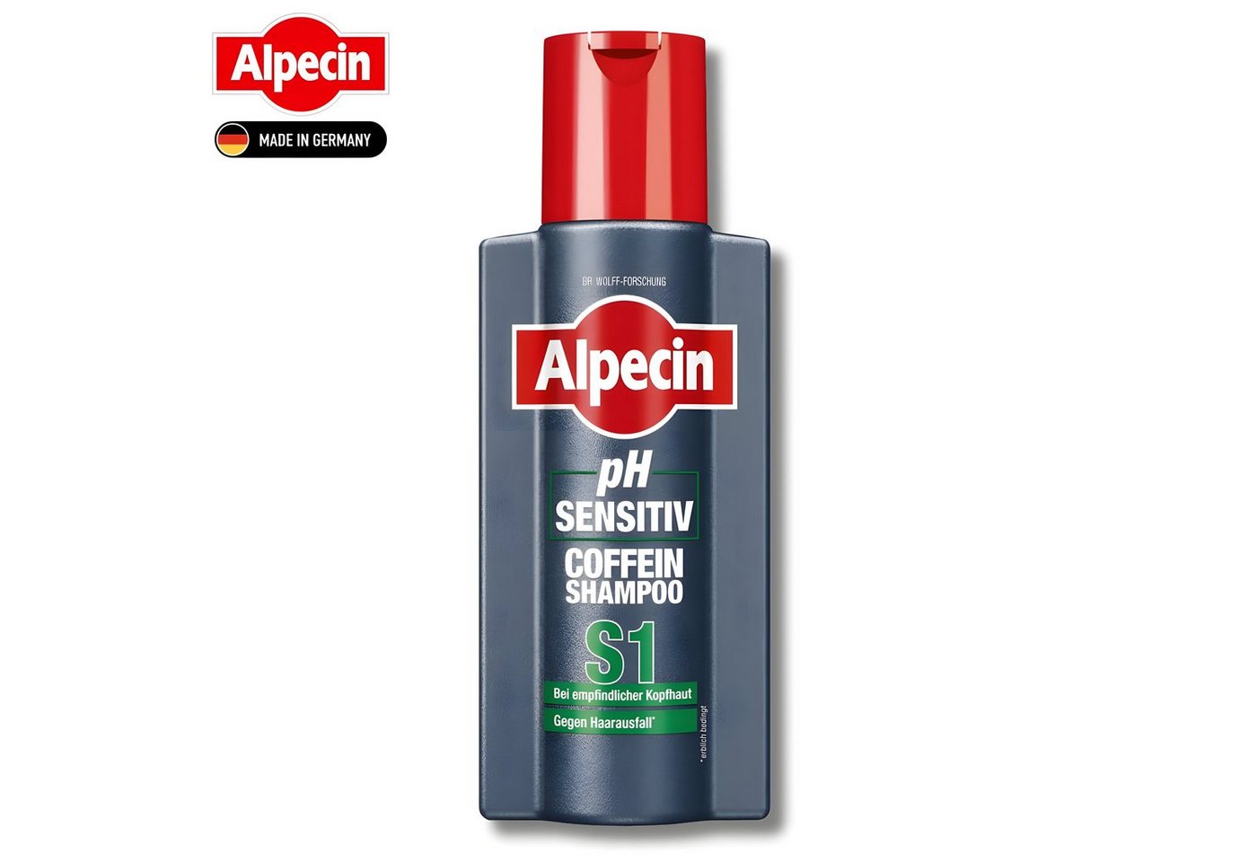 Alpecin Haarshampoo PH-Sensitive Coffeine S1, 250 ml, Gegen Haarausfall & Für empfindliche Kopfhaut geeignet von Alpecin