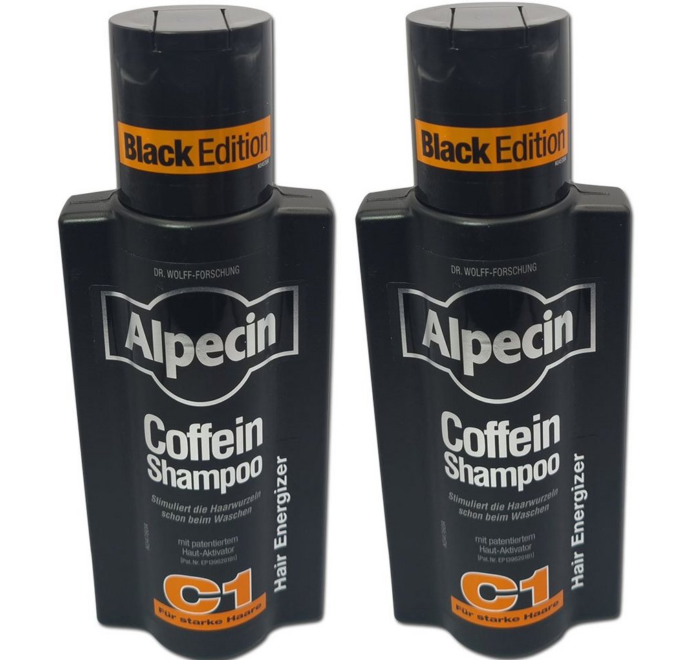 Alpecin Haarshampoo Shampoo Coffein C1 Black Edition, 2 x 250ml, 2-tlg. von Alpecin