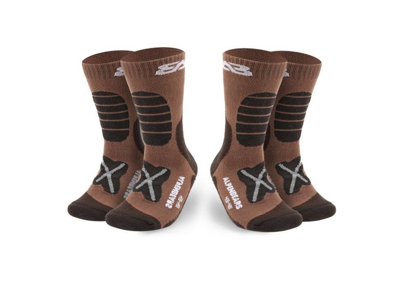 Alpen Bears Wandersocken 2er-Set Socken braun Gr. L (2-Paar) Funktionssocken Sportsocken Trecking Wandersocken Outdoor Socken von Alpen Bears