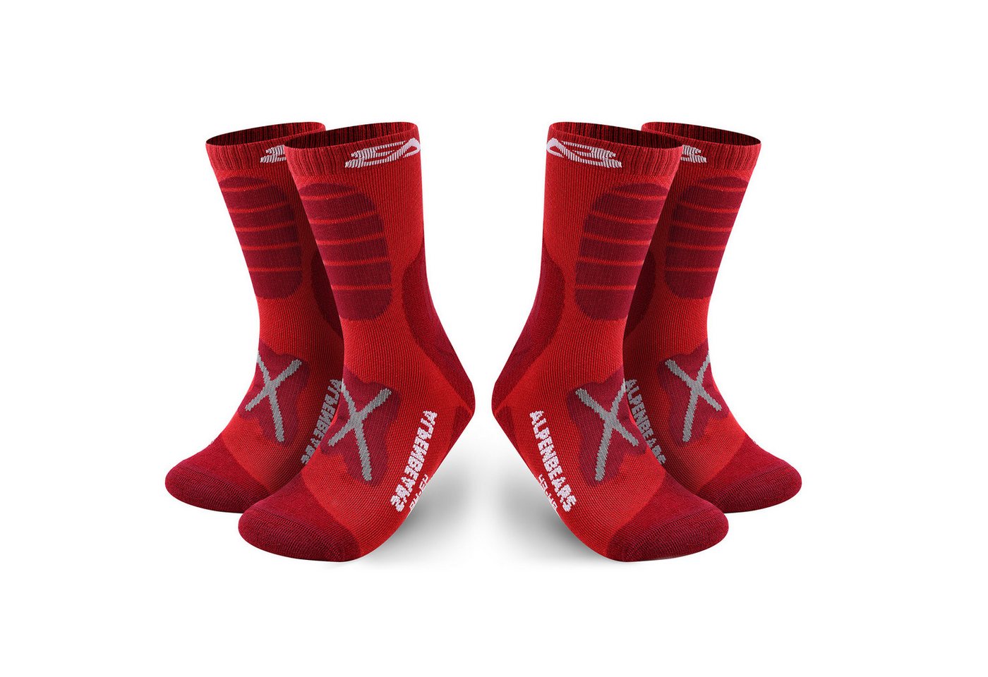 Alpen Bears Wandersocken 2er-Set Socken braun Gr. L (2-Paar) Funktionssocken Sportsocken Trecking Wandersocken Outdoor Socken von Alpen Bears