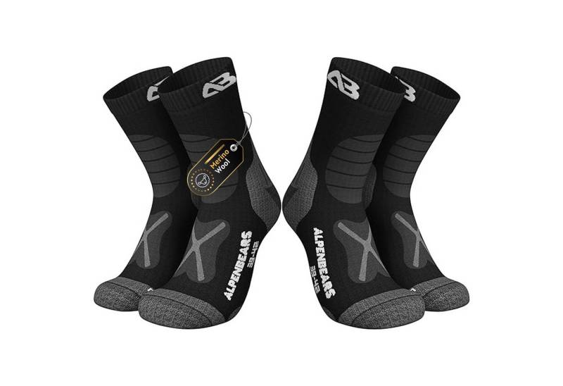 Alpen Bears Wandersocken 2er-Set Socken braun Gr. L (2-Paar) Funktionssocken Sportsocken Trecking Wandersocken Outdoor Socken von Alpen Bears