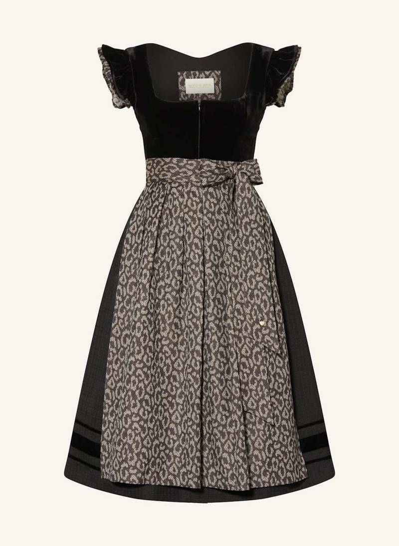 Alpenherz Dirndl Leo Mit Abnehmbaren Ärmeln schwarz von AlpenHERZ