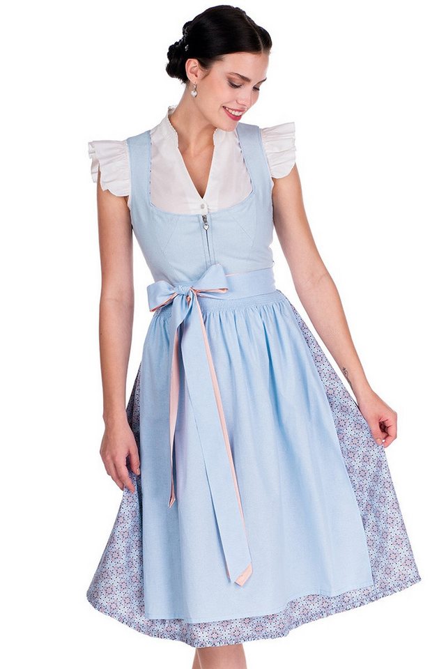 Alpenfee Tracht Dirndl Midi Dirndl 2tlg. - EILIN - eisblau von Alpenfee Tracht