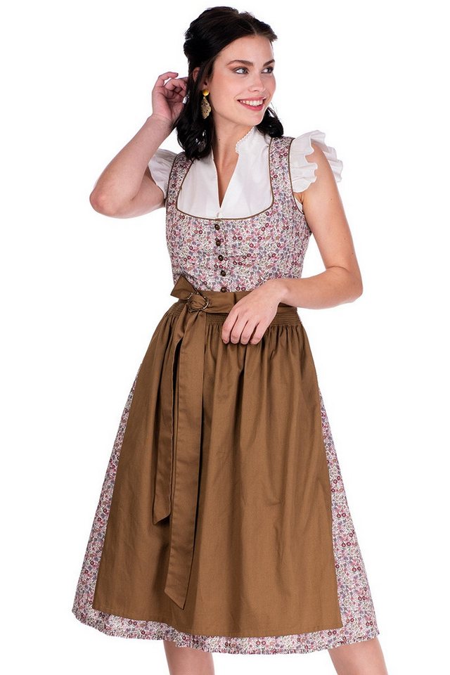 Alpenfee Tracht Dirndl Midi Dirndl 2tlg. - MOLLY - ocker von Alpenfee Tracht