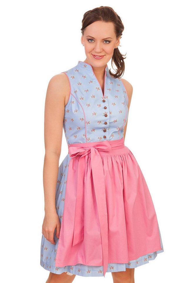 Alpenfee Tracht Dirndl Retro Dirndl 2tlg. - SOPHIA - hellblau von Alpenfee Tracht