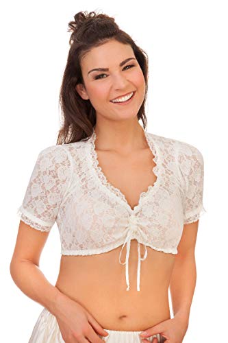 Alpenfee Dirndlbluse - NINA 2 - Creme, schwarz von Alpenfee