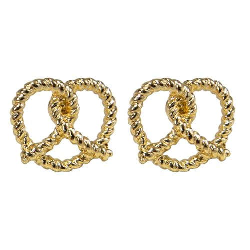 Alpenflüstern Ansteck-Pin 2er-Set Breze gezwirbelt - Trachten-Anstecker, Trachtenschmuck für Damen und Herren (gold-farben) API133 von Alpenflüstern