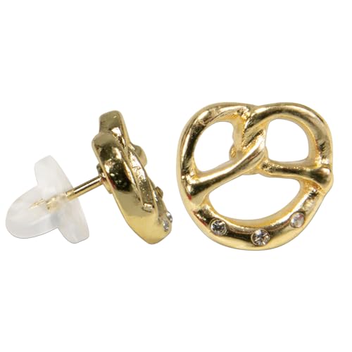 Alpenflüstern Ansteck-Pin 2er-Set Strass-Breze - Trachten-Anstecker, Trachtenschmuck für Damen und Herren (gold-farben) API132 von Alpenflüstern