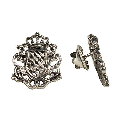 Alpenflüstern Ansteck-Pins Wappen 2er-Set antik-Silber-Farben API082 von Alpenflüstern