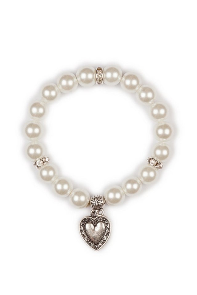 Alpenflüstern Armband Armband Damen - HERZERL - weiß von Alpenflüstern