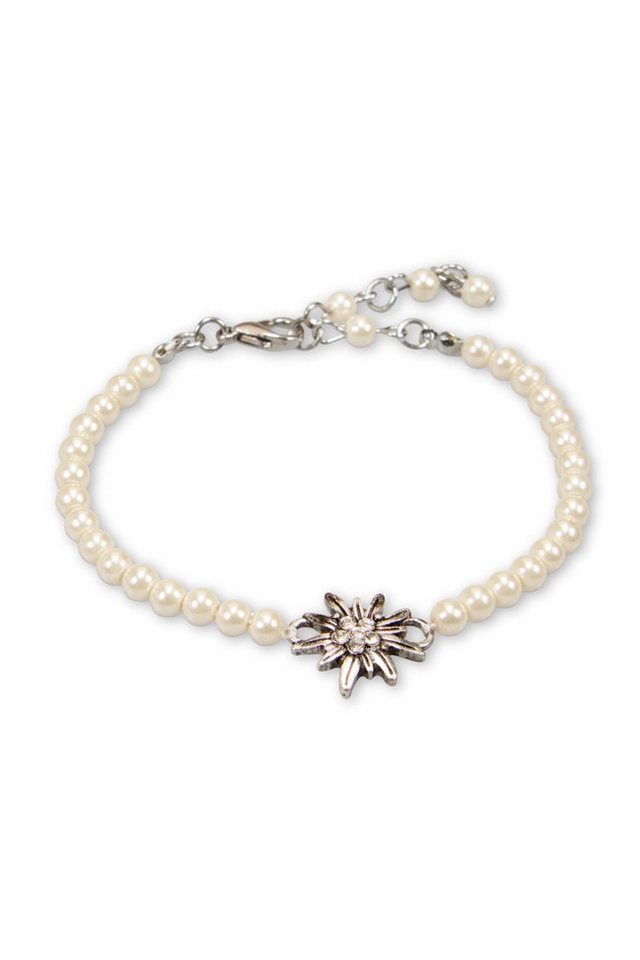 Alpenflüstern Armband Armband Damen - STRASS-EDELWEISS - creme, rosé von Alpenflüstern