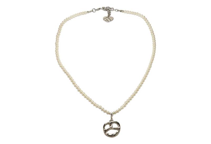 Alpenflüstern Collier Perlen-Trachtenkette Strassbreze (creme-weiss), - Damen-Trachtenschmuck Dirndlkette von Alpenflüstern