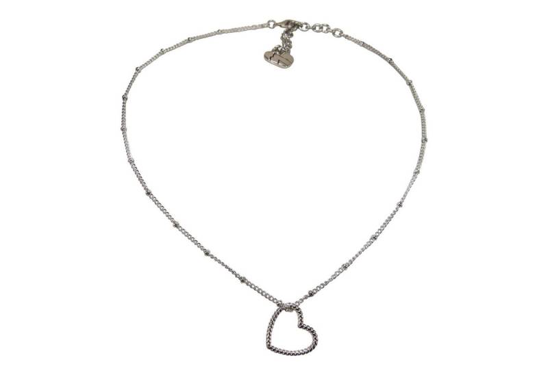 Alpenflüstern Collier Trachtenkette Metall-Halskette Herz Twist (silber-farben), - Damen-Trachtenschmuck Dirndlkette von Alpenflüstern