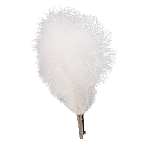 Alpenflüstern Damen Flaumfeder-Brosche Hutfeder API04400010 weiß von Alpenflüstern